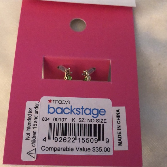 Betsey Johnson Love Fest Huggie Hoop Earrings With Open Frame Daisy Charm NWT - Picture 13 of 14